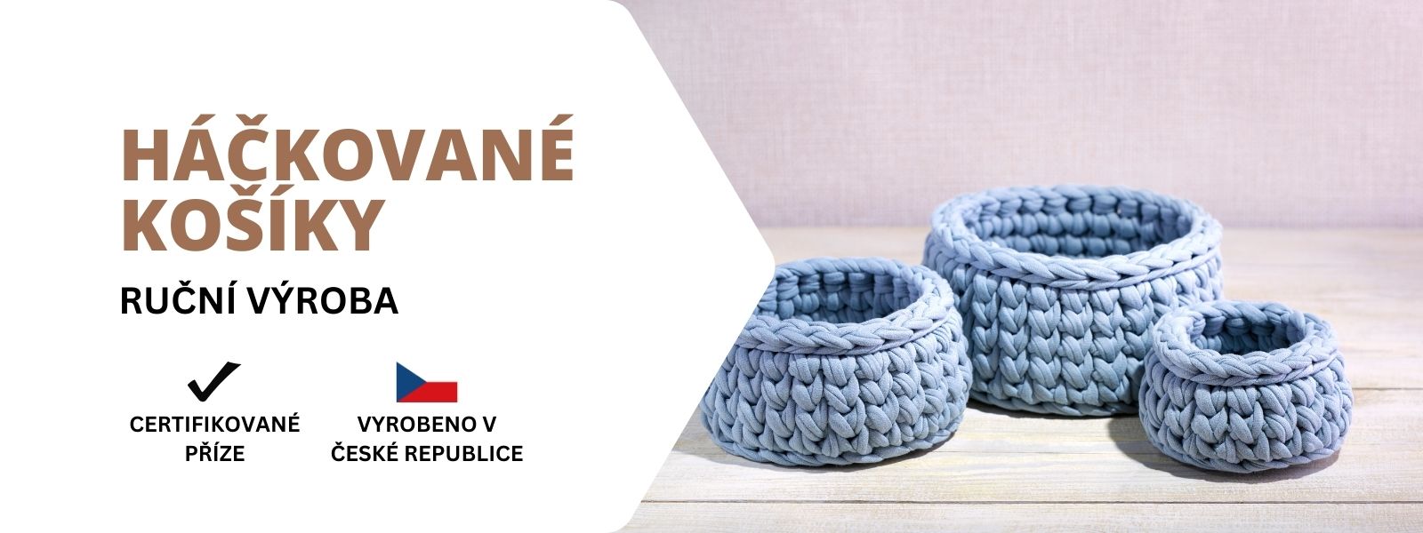 Moderní háčkované košíky
