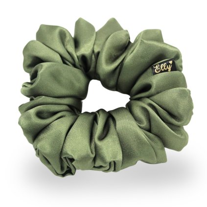 Scrunchie gumička - Olivová