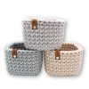 Set Háčkovaných košíků - Nude