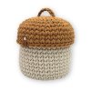 Kulatý háčkovaný košík - Houba