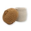Kulatý háčkovaný košík - Houba