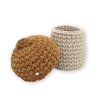 Kulatý háčkovaný košík - Houba