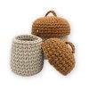 Kulatý háčkovaný košík - Houba