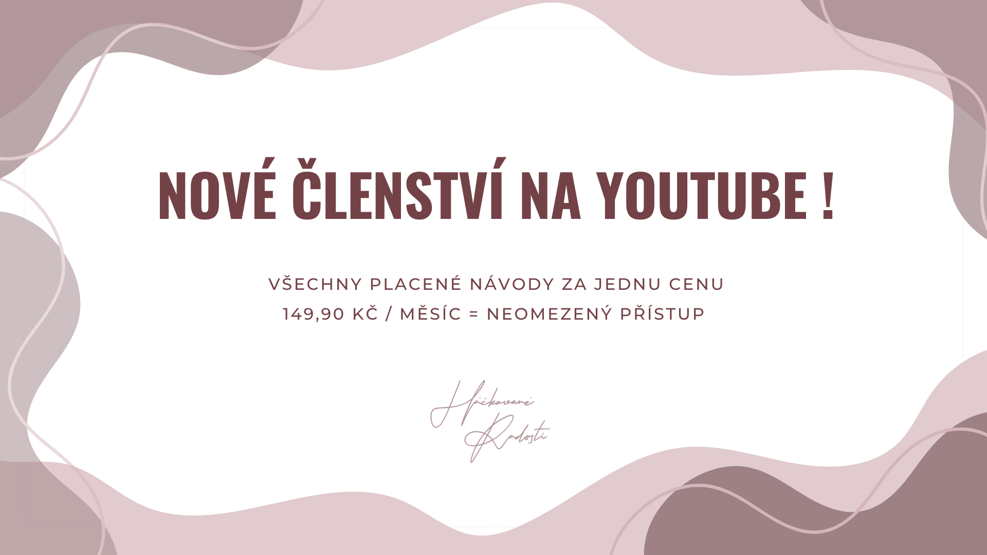 STAŇ SE ČLENEM NA YOUTUBE