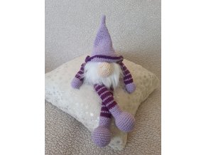 Vánoční skřítek fialový