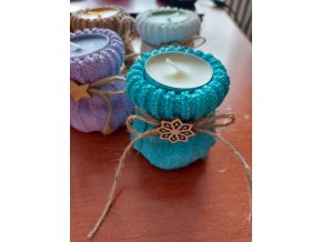 Svícen pletený pytlík