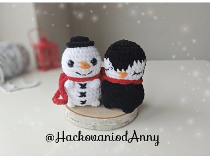 Návod na háčkovaného sněhuláčka a tučňáka
