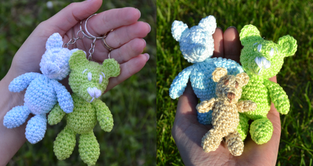 Háčkovaný mini medvídek