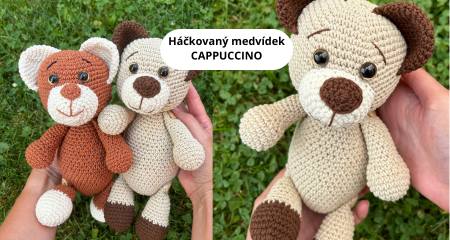 Háčkovaný medvídek Cappuccino - jednoduchý návod na háčkování