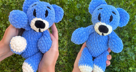 Háčkovaný heboučký medvídek KLASIK - nový návod na háčkování