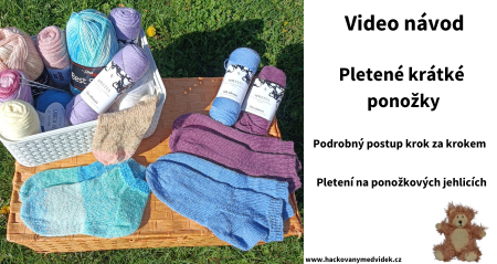 Pletené ponožky na čtyřech (pěti) jehlicích  - podrobný video návod