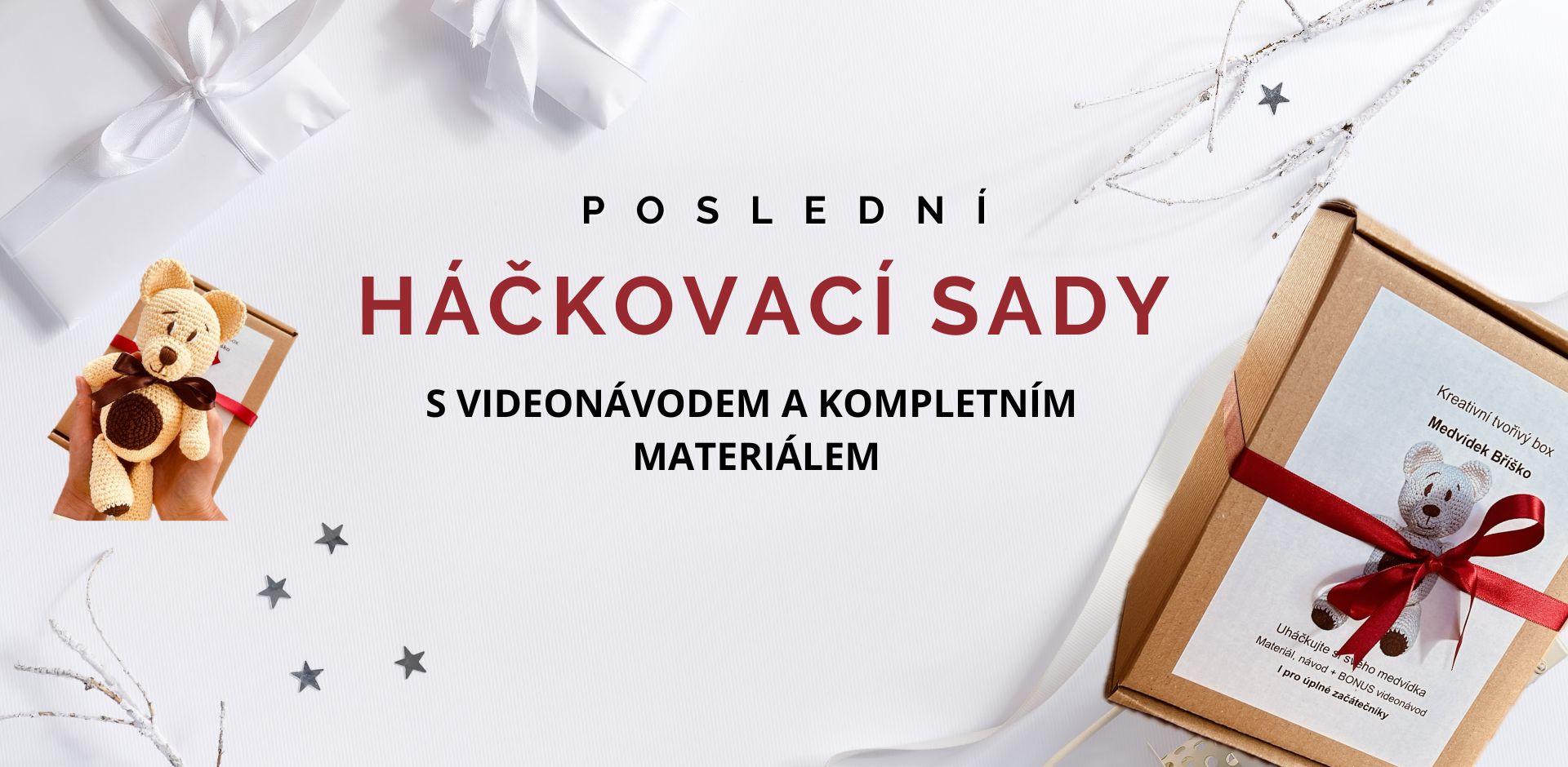 Tvořivý háčkovací box - háčkovací sada - sada na háčkování pro začátečníky