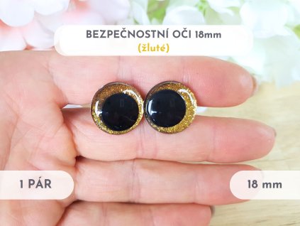 Oči 18mm žluté 1