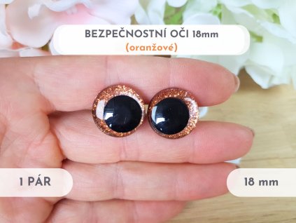Oči 18mm oranžové 1