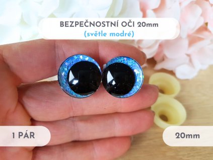 Oči 20mm sv modré 1