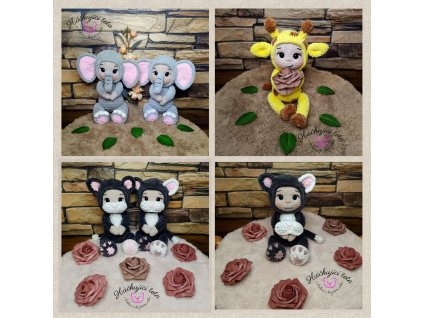 Tetíci Sloník, Žirafka, Kočička