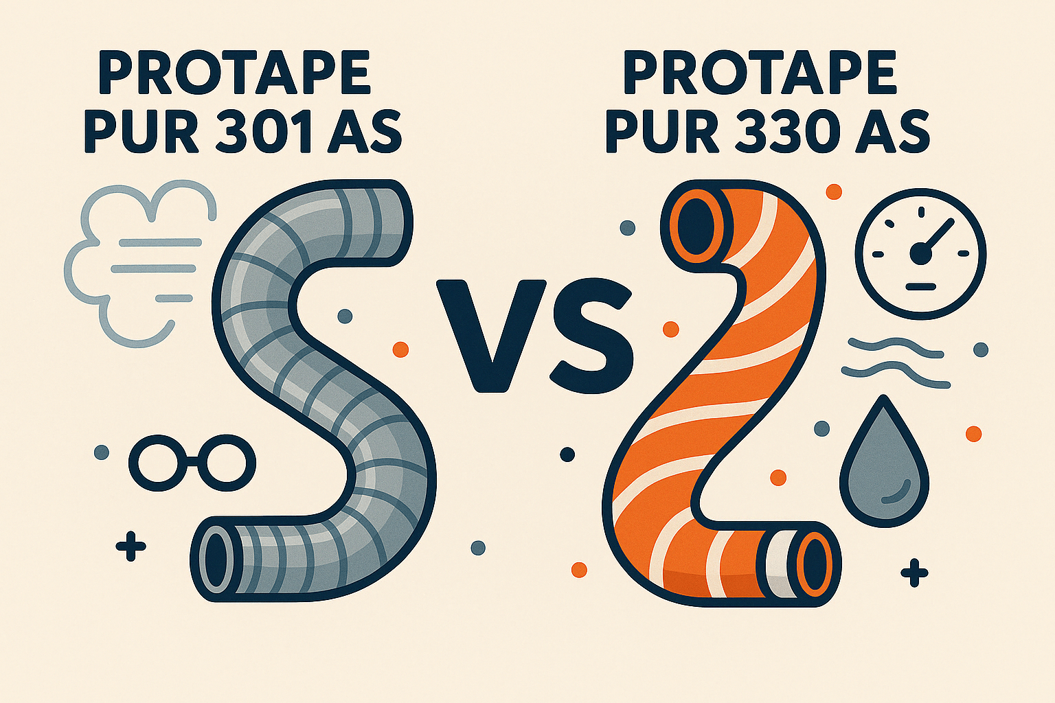 PROTAPE PUR 301 AS vs. 330 AS: Kterou hadici zvolit?