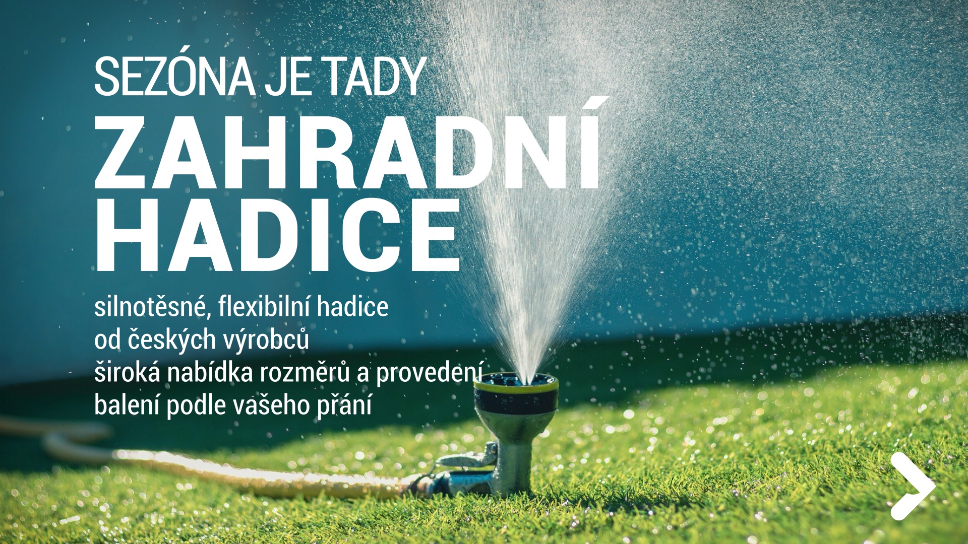 Zahradní tlakové zavlažovací hadice z PVC