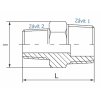 Nerezová redukce typ 341, vněj. - vněj. závity , DIN 1.4401