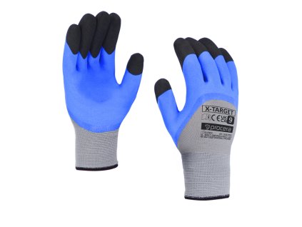 OCHRANNÉ RUKAVICE X-TARGET POTAŽENÉ LATEXEM
