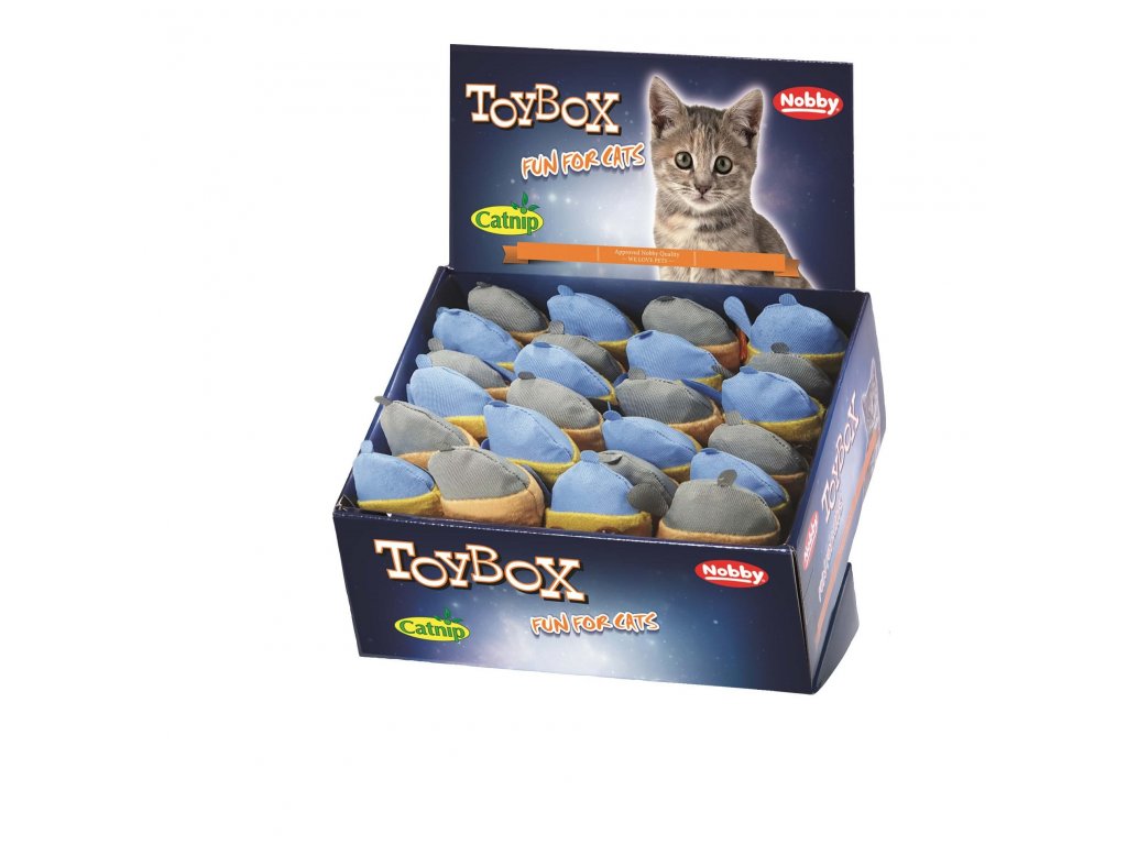 Plyšové hračky pre mačky v tvare zemiakov so šuštívým telom Nobby Zemiaky 10cm v balení 24ks