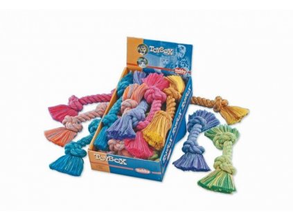 Lanové hračky pre psov v papierovom displeji v šiestich farbách Nobby 12ks 6 farieb