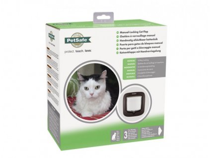 Prechodové dvierka pre mačky a malé psy PetSafe Cat Flap v hnedej farbe