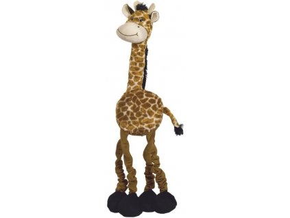 Kvalitná elastická plyšová hračka pre psy s pískatkom Nobby Žirafa o veľkosti 72cm