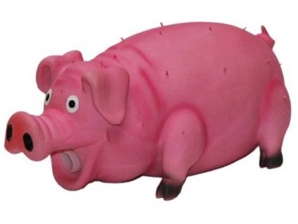 Latexová hračka pre psy a šteniatka Nobby Prasiatko 20cm v ružovej farbe