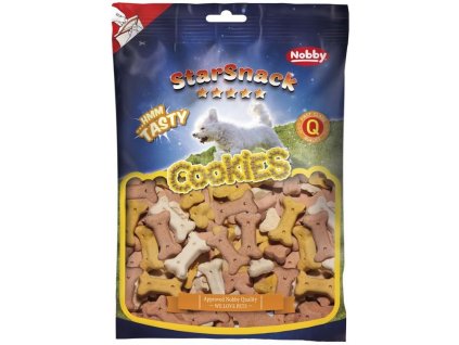 Chrumkavá pochúťka pre malé a stredné plemená psov Nobby Cookies Bones 500g