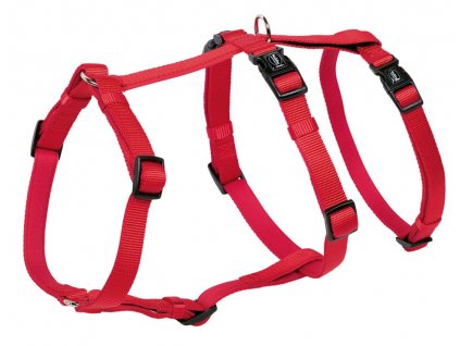 Nastaviteľný bezpečnostný postroj pre psov s odnímateľným bedrovým pásom Nobby Turva S červená