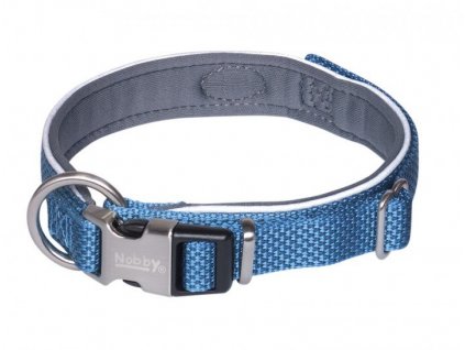 Elegantný obojok pre psy pre obvod krku 45-55 cm Nobby Classic Preno Royal M-L v modrej farbe