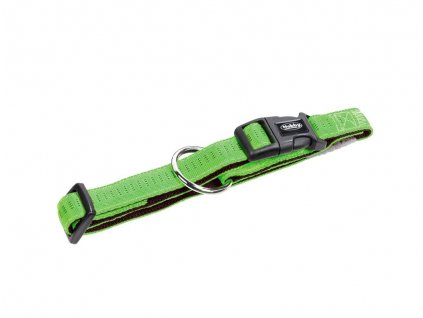 Nylonový obojok pre psa pre obvod krku 30-45cm Nobby Soft Grip S-M v zelenej farbe