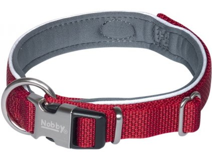 Elegantný obojok pre psy pre obvod krku 28-34 cm Nobby Classic Preno Royal XS v červenej farbe