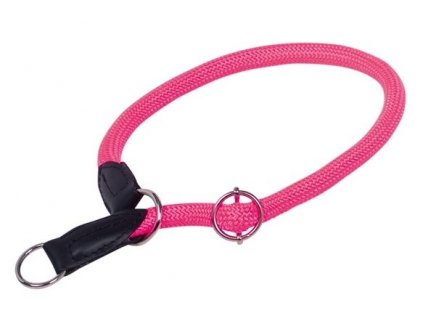 Nastaviteľný nylonový obojok pre psy s celkovou dĺžkou 70cm Nobby Fun Royal L-XL v ružovej farbe.