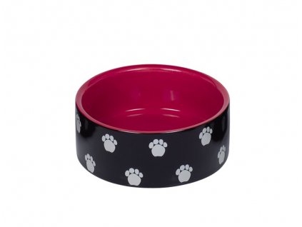 Keramická miska pre psy a mačky Nobby Effect v čierno-červenej farbe 250ml