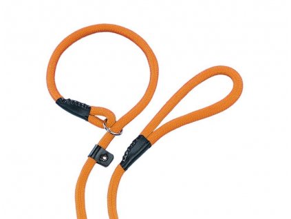 Okrúhle vodítko s obojkom pre dlhosrsté psy Nobby Retriever Fun Uni L-XL v oranžovej farbe