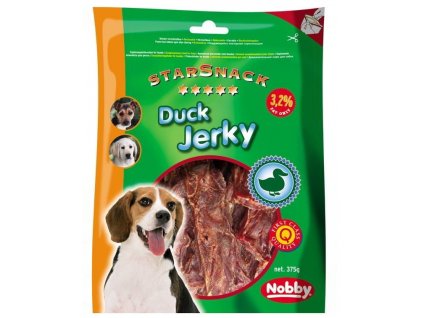 Kvalitná maškrta pre psy sušené kačacie mäso v tvare pláťkov Nobby StarSnack Duck Jerky 375g