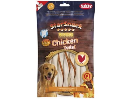 Pochúťka pre psov s kuracím mäsom Nobby StarSnack BBQ Chicken Twist 113g