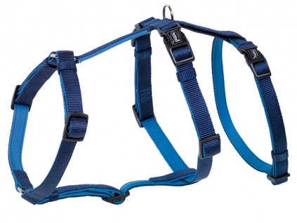 Nastaviteľný bezpečnostný postroj pre psov s odnímateľným bedrovým pásom Nobby Turva S modrá