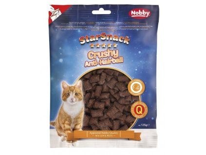 Chrumkavá pochúťka pre mačky s jemným krémovým plnením na podporu trávenia Nobby Starsnack 125g