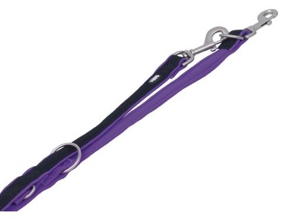 Tréningové neoprénové vodítko s možnosťou prepínania na 3 dĺžky Nobby Mesh Preno L-XL 2m v fialovej