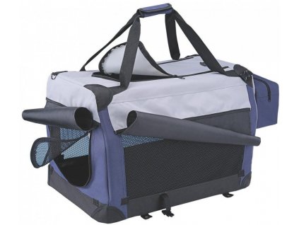 Nylonová prepravka box pre psov počas cestovania alebo výstav v modro-šedej farbe Nobby Traveller XL