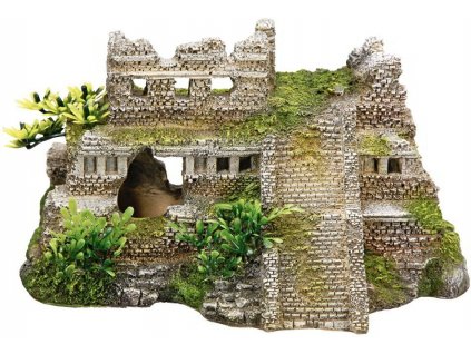 Kvalitná dekorácia do všetkých typov akvárií Nobby Maya Ruin - Májske ruiny s rastlinami 21,5cm