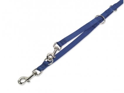 Vodítko pre psy s možnosťou prepnutia na 3 rôzne dĺžky z nylonu Nobby Classic L-XL 2m v modrej farbe