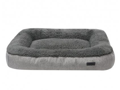 Štýlový matrac pre psy s pevnou výplňou do každého interiéru Nobby Jasin 90x64x12cm sivá