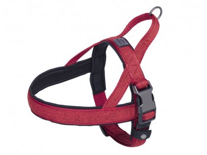 Nórsky postroj pre psy na pohodlné nosenie Nobby Linen Deluxe L-XL červený