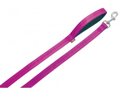 Vodidlo pre psa z dvojvrstvového nylonu s dĺžkou 120cm a šírkou 25mm Nobby Soft Grip L-XL fuchsia