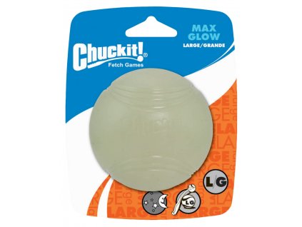 Zábavná loptička pre psy do tmy s perfektným odrazom Chuckit Max Glow L 1ks