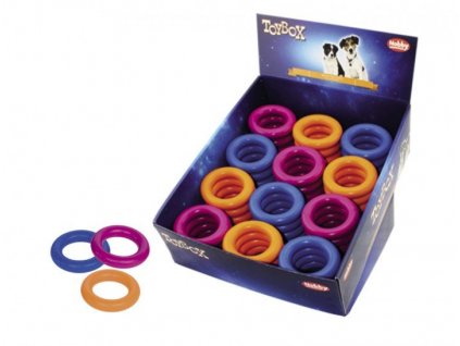 Flexibilná, pevná žuvacia hračka pre psy z tvrdej gumy Nobby Pevný gumený krúžok 50ks